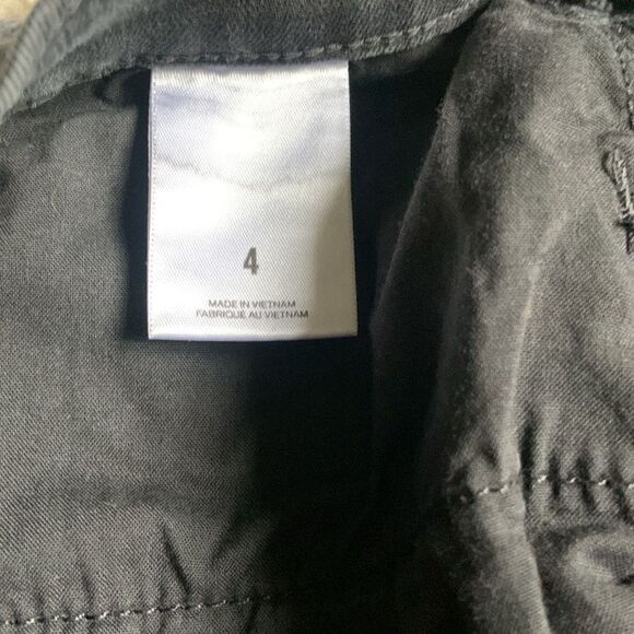 Express Women’s Distressed Denim Mini Skirt Black Jean Size 4 Goth Grunge EMO - Picture 5 of 6